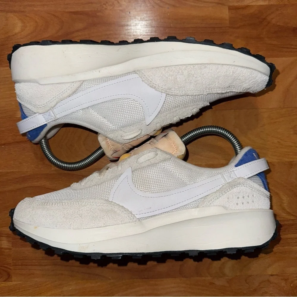 Nike Waffle Debut Womens Size 8 Shoes DX2931 400 Game Royal Retro White Blue